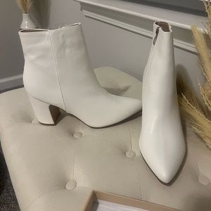 White Booties size 10